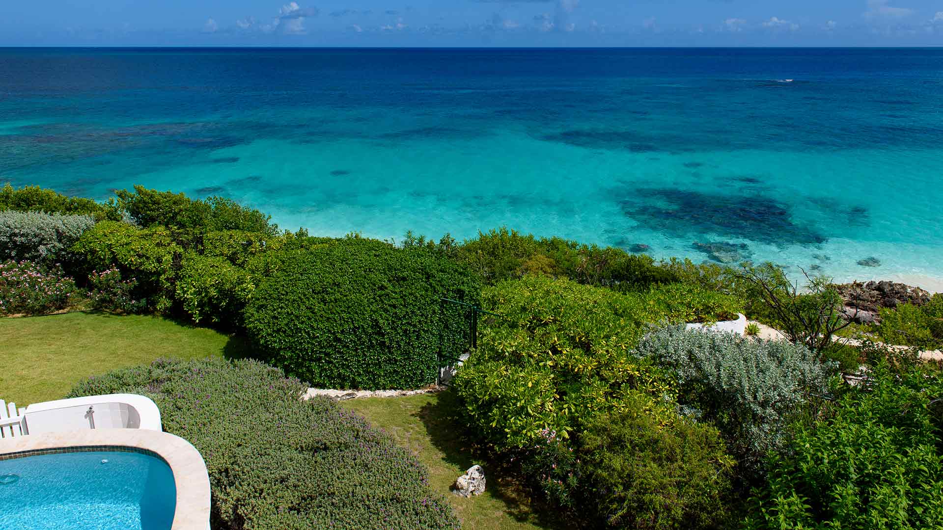 Guests can soak in the gorgeous Caribbean views from nearly every room at Black Pearl VIlla.